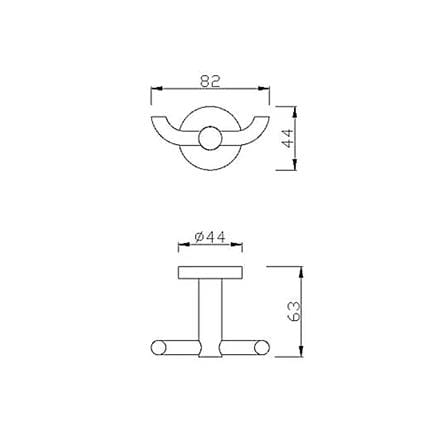 AMERICAN STANDARD ROBE HOOK FFAS1481-908500BC0 ROUND CHROME