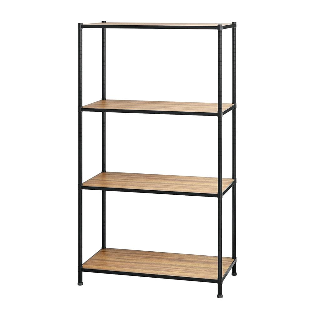 4-TIER SHELVING UNIT FURDINI COZI 90CM BLACK/WALNUT