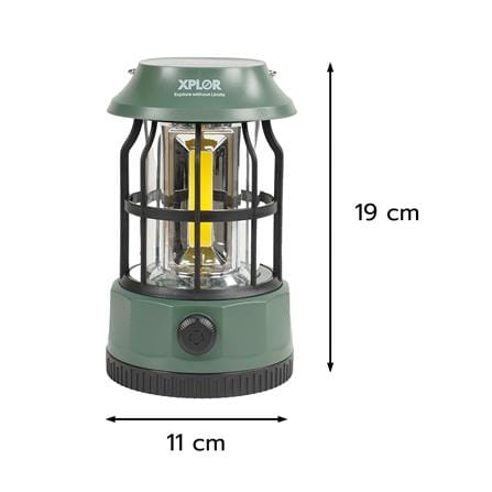 CAMPING LANTERN SPRING SOLAR LED XPLOR DARK GREEN