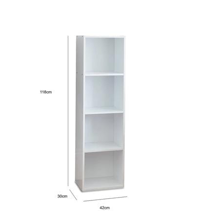 OPEN SHELF FURDINI 4 TIER WHITE