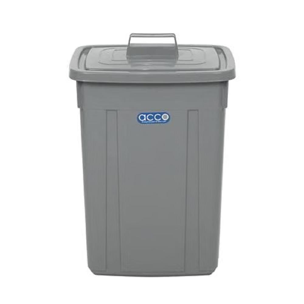 RECTANGULAR DUSTBIN WITH OPEN-CLOSE LID ACCO 42L GREY