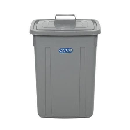 RECTANGULAR DUSTBIN WITH OPEN-CLOSE LID ACCO 42L GREY