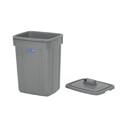 RECTANGULAR DUSTBIN WITH OPEN-CLOSE LID ACCO 42L GREY