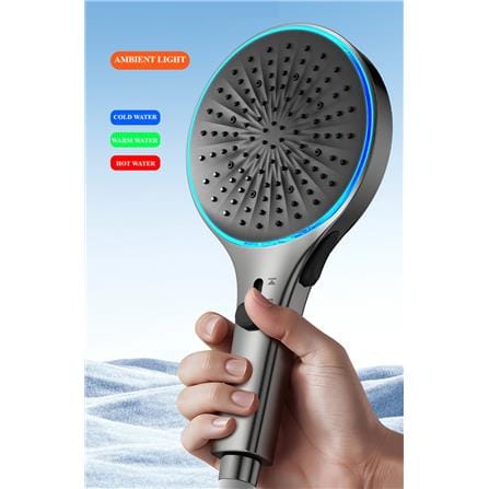 COSSY PLUS HAND SHOWER 3-MODE WITH AMBIENT TEMPERATURE LIGHT CP-RN001 GUN METAL