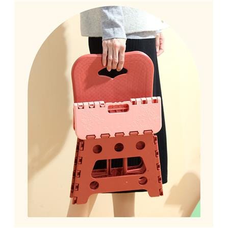 COSSY PLUS FOLDING STOOL WITH BACK REST CP-SQ002 RED