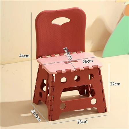 COSSY PLUS FOLDING STOOL WITH BACK REST CP-SQ002 RED