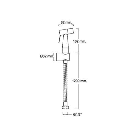 AMERICAN STANDARD RINSING SPRAY F65604-CHADYN CHROME
