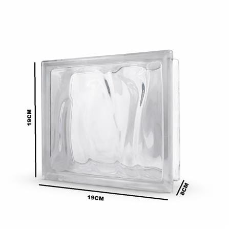 JING HUA GLASS BLOCK 19X19X8CM DREAM WAVE