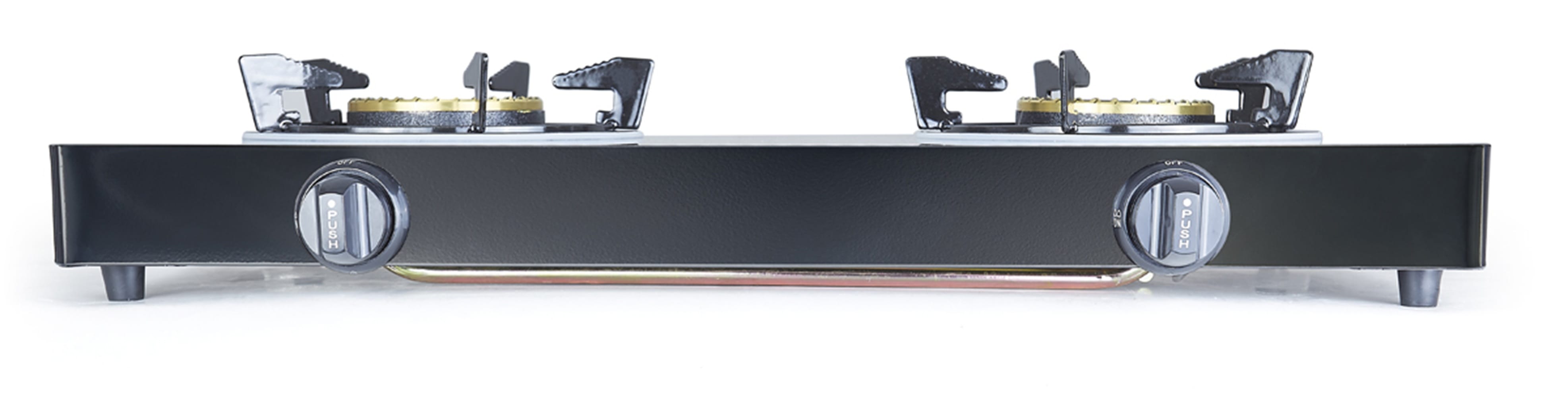 FABER GLASS TOP GAS STOVE FC GLAZZO-N 2243 4.3kW 2BURNERS TEMPERING GLASS/COLD SHEET COATED BLACK COLOR