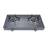 FABER GLASS TOP GAS STOVE FC GLAZZO-N 2243 4.3kW 2BURNERS TEMPERING GLASS/COLD SHEET COATED BLACK COLOR