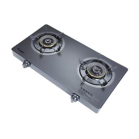FABER GLASS TOP GAS STOVE FC GLAZZO-N 2243 4.3kW 2BURNERS TEMPERING GLASS/COLD SHEET COATED BLACK COLOR