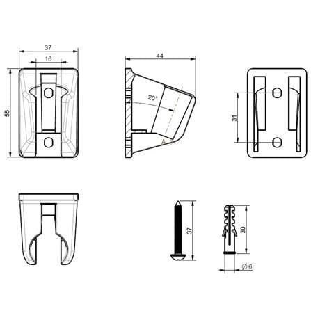 AMERICAN STANDARD SHOWER HOLDER FFAS9133-000500BC0 CHROME