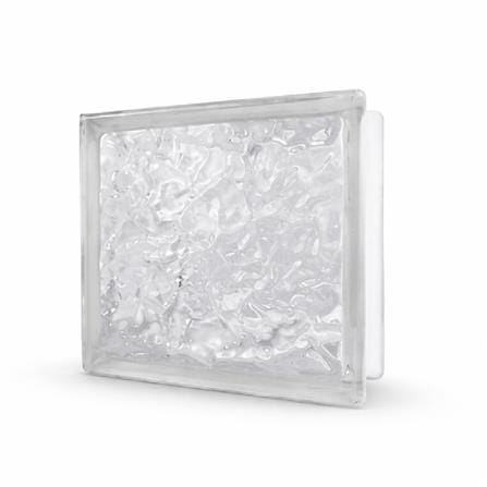 JING HUA GLASS BLOCK 19X19X8CM ICE CRYSTAL