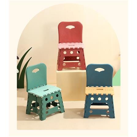 COSSY PLUS FOLDING STOOL WITH BACK REST CP-SQ002 BLUE