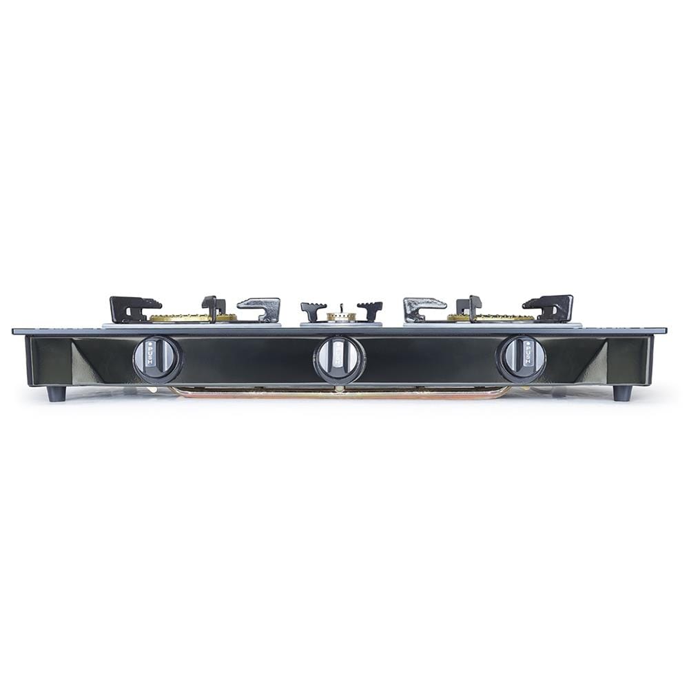 FABER GLASS TOP GAS STOVE FC GLAZZO G343 4.3kW 3BURNERS TEMPERING GLASS/COLD SHEET COATED BLACK COLOR