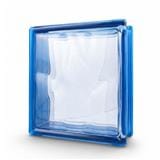 JING HUA GLASS BLOCK 19X19X8CM CLOUDY BLUE