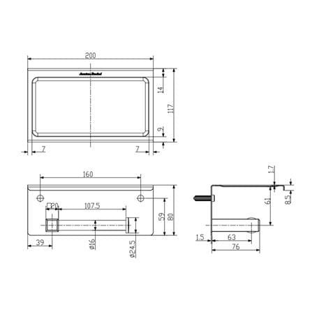 AMERICAN STANDARD CONCEPT SQUARE TISSUE HOLDER FFAS0498-908A00BF0 HARD GRAPHITE