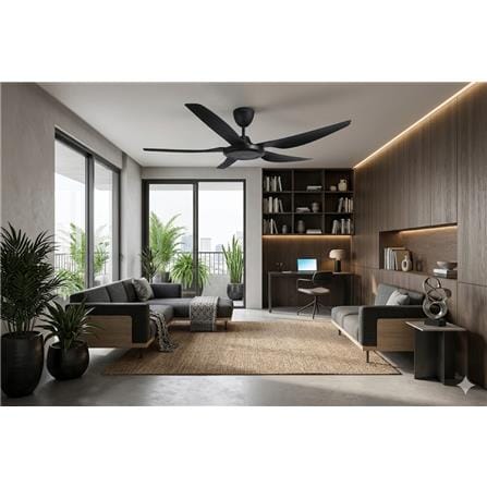 SHARP CEILING FAN PJC116SDBK 56-INCH 5-BLADE BLACK