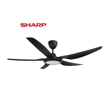 SHARP CEILING FAN PJC116SLDBK LED 56-INCH 5-BLADE BLACK