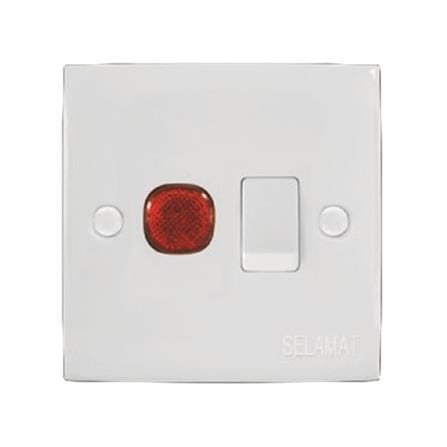 SELAMAT 20A 250V 1 GANG HEATER SWITCH MS102L-20A WHITE