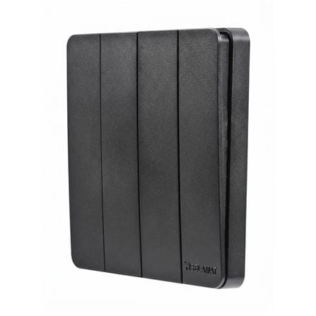 SELAMAT 10AX 250V 4 GANG 1 WAY SWITCH MQ5104J(1W) BLACK