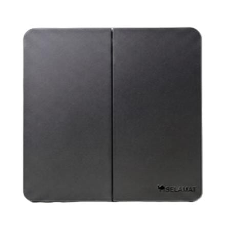 SELAMAT 10AX 250V 2 GANG 1 WAY SWITCH MQ5102J(1W) BLACK