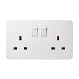 SELAMAT 13A 250V 2 GANG SWITCH SOCKET MQ5132J WHITE