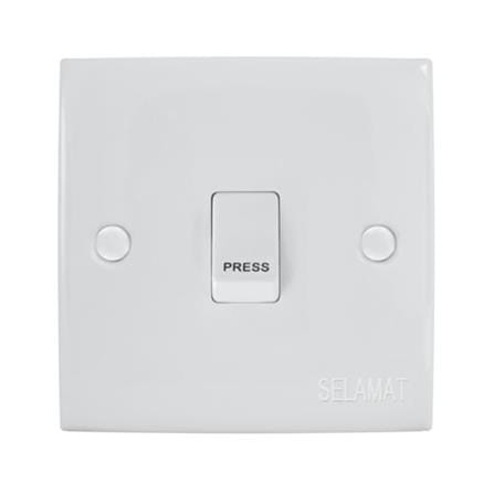 SELAMAT 10A  250V 1 GANG BELL SWITCH MS101L-BELL WHITE
