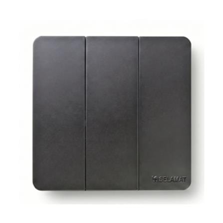 SELAMAT 10AX 250V 3 GANG 1 WAY SWITCH MQ5103J(1W) BLACK