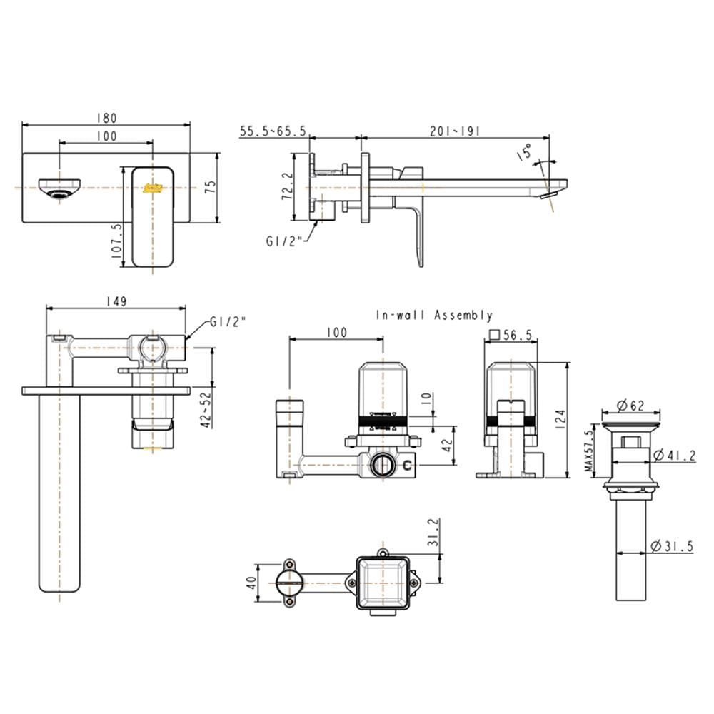 AMERICAN STANDARD ACACIA EVOLUTION BASIN MIXER FAUCET FFAS1304-101GL0BF0 COOL SUNRISE