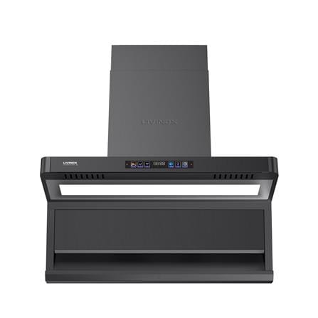 LIVINOX CHIMNEY HOOD LCH-MARIS DC-90FB 90CM BLACK 2200M3/H DC MOTOR & I-SYNC FUNCTION