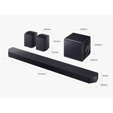 SAMSUNG HW-Q990H/XM Q-SERIES SOUNDBAR 11.1.4CH W SUBWOOFER & REAR SPEAKERS