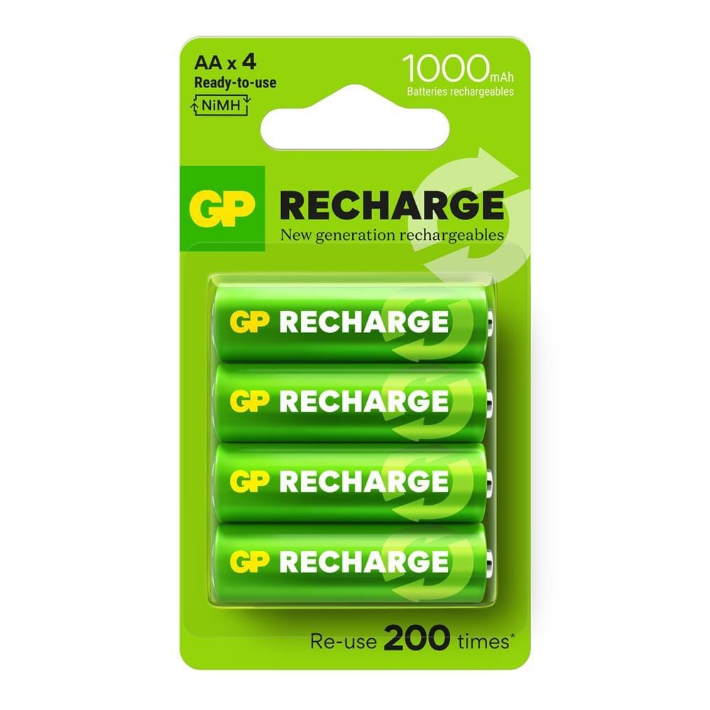 GP RECHARGEABLE BATTERY 1000mAh AA 4S