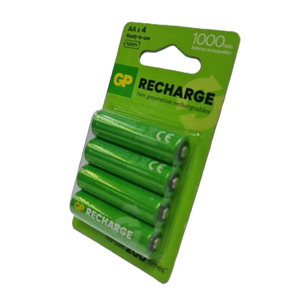 GP RECHARGEABLE BATTERY 1000mAh AA 4S