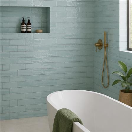 GNG WALL TILE 7.5X30CM ORIENTAL SPANISH MINT GREEN 1.12M2