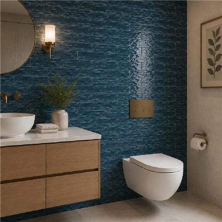 GNG WALL TILE 7.5X30CM ORIENTAL SPANISH MARINE BLUE 1.12M2