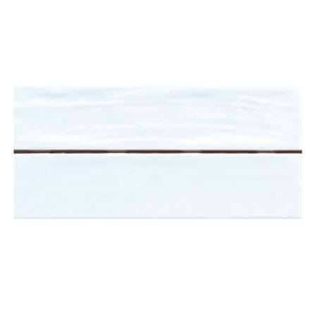 GNG WALL TILE 6.5X26.6CM WAVE SURFACE WHITE GLOSSY 1.00M2