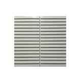 GNG MOSAIC 29.6x29.7CM KITKAT TILE GLOSSY WHITE