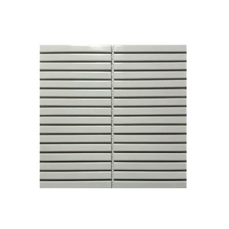 GNG MOSAIC 29.6x29.7CM KITKAT TILE GLOSSY WHITE