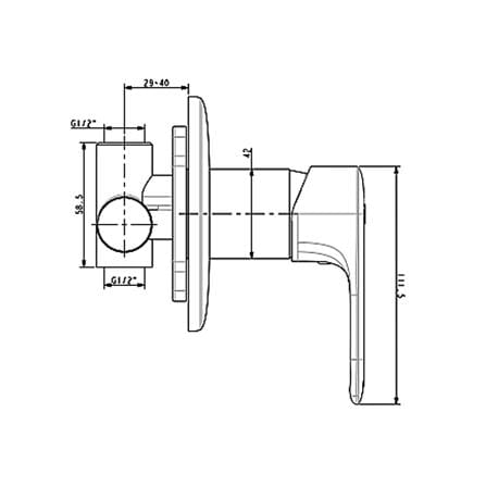 AMERICAN STANDARD LOVEN CONCEALED SHOWER FFAS1M36-709500BF0 CHROME