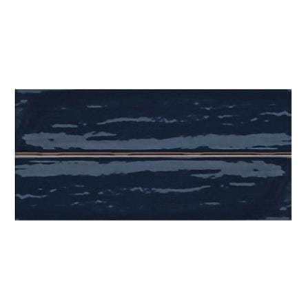 GNG WALL TILE 6.5X26.6CM WAVE SURFACE DARK NAVY GLOSSY 1.00M2