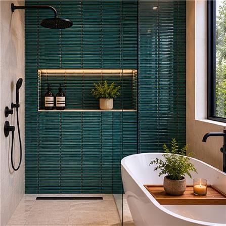 GNG MOSAIC 29.6x29.7CM KITKAT TILE GREEN