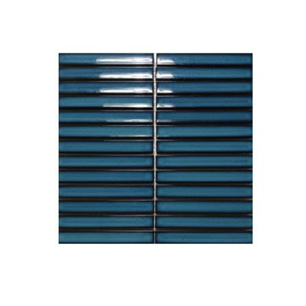 GNG MOSAIC 29.6x29.9CM KITKAT TILE RAKU BLUE