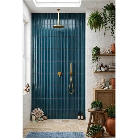 GNG MOSAIC 29.6x29.9CM KITKAT TILE RAKU BLUE