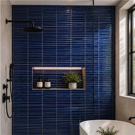 GNG MOSAIC 29.6x29.7CM KITKAT TILE BLUE