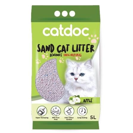 CATDOC SAND CAT LITTER 5L - APPLE