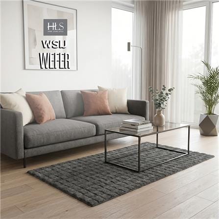 HOME LIVING STYLE CARPET WEFER 120X180CM GRAY