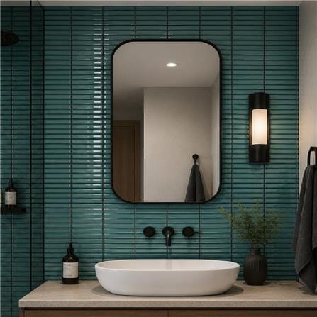 GNG MOSAIC 29.6x29.9CM KITKAT TILE RAKU GREEN