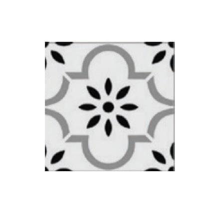 GNG FLOOR TILE 20x20CM ART DECORATIVE WHITE GREY 1.2M2