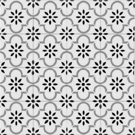 GNG FLOOR TILE 20x20CM ART DECORATIVE WHITE GREY 1.2M2